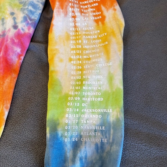 Travis Scott AstroWorld Tour Tie Dye Long Sleeve Shirt Small Wish You Were Here. - Picture 3 of 7